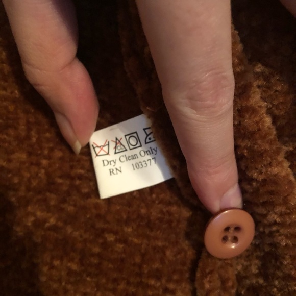Halukoko Shaggy Honey Brown Coat Size M - Picture 4 of 5